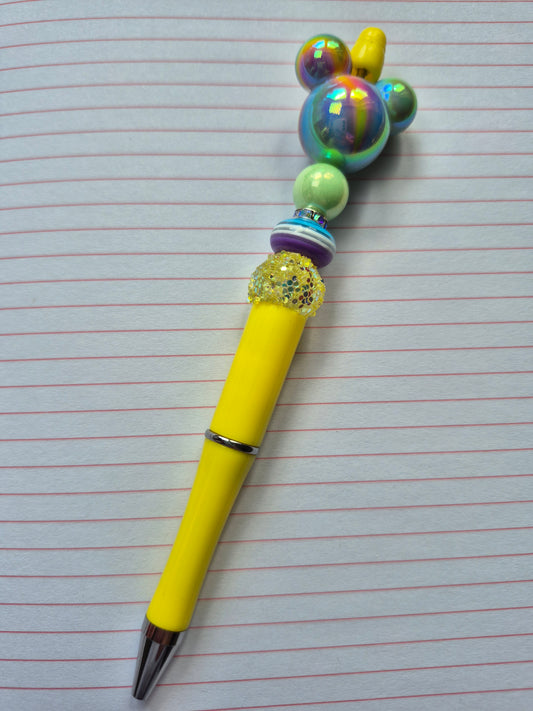 Beaded Pen with Silicone Topper