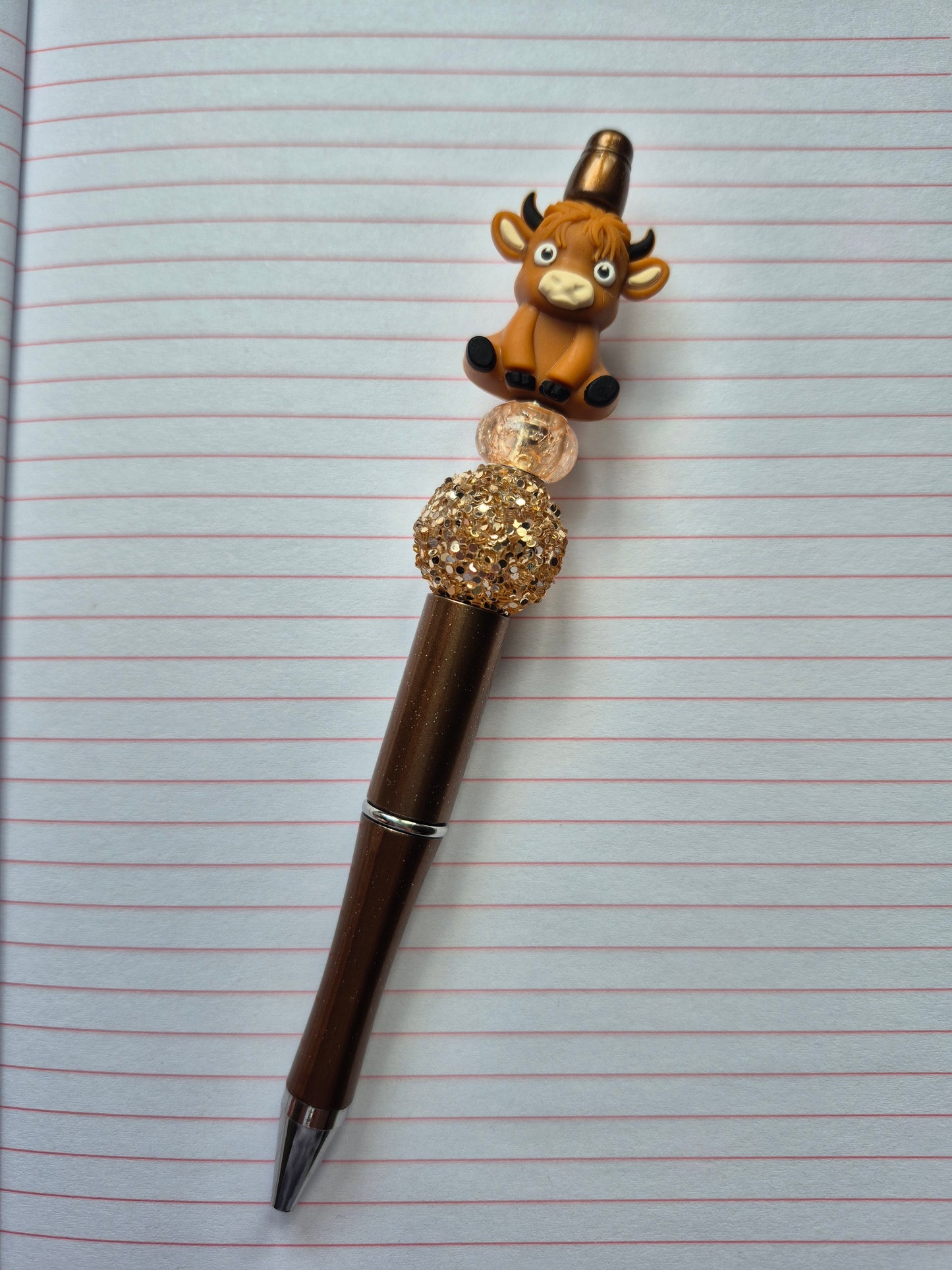 Beaded Pen with Silicone Topper