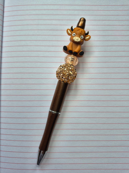 Beaded Pen with Silicone Topper