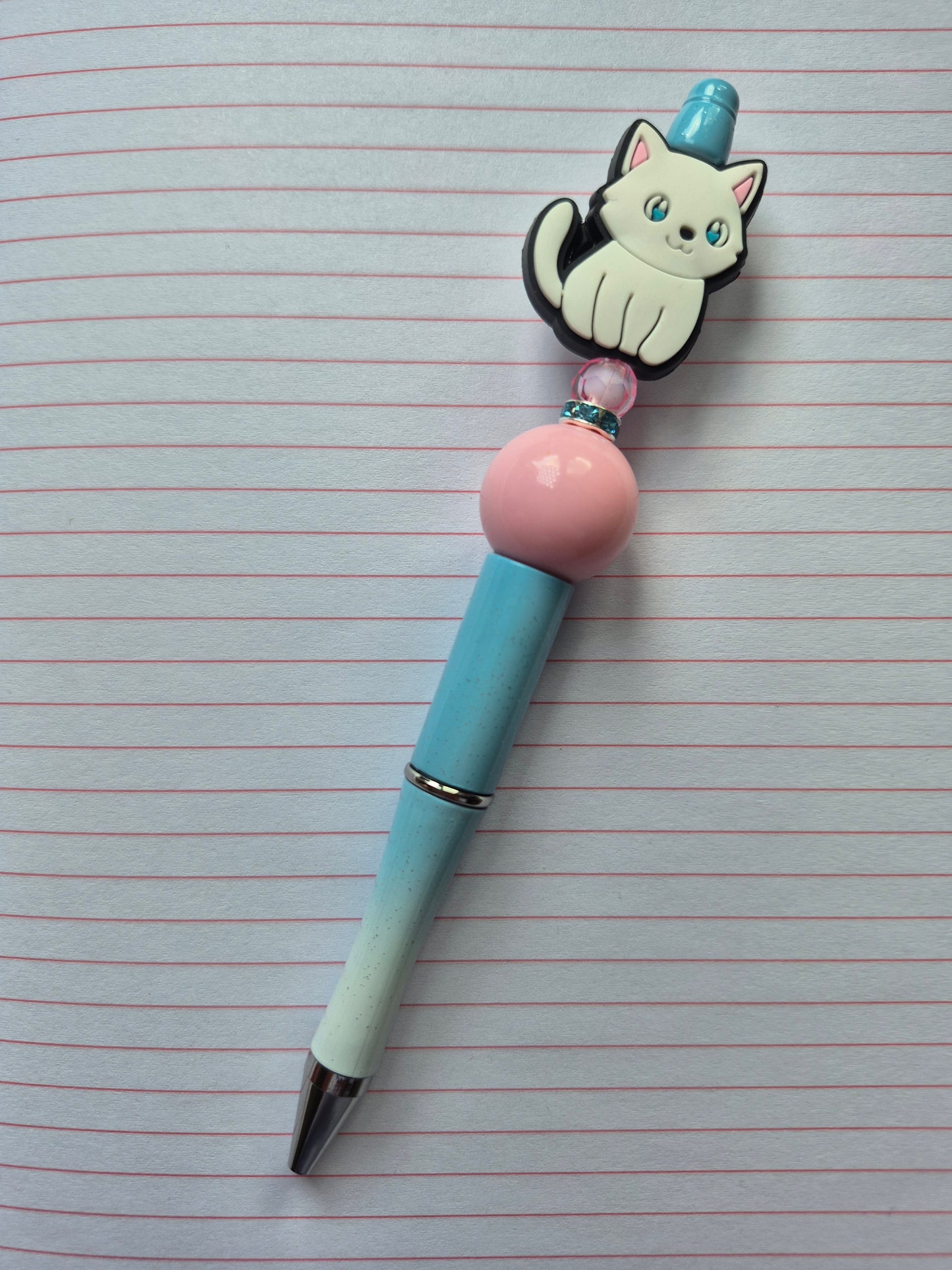 Beaded Pen with Silicone Topper