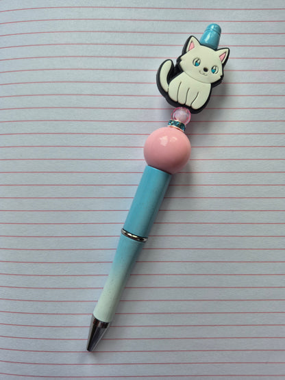 Beaded Pen with Silicone Topper