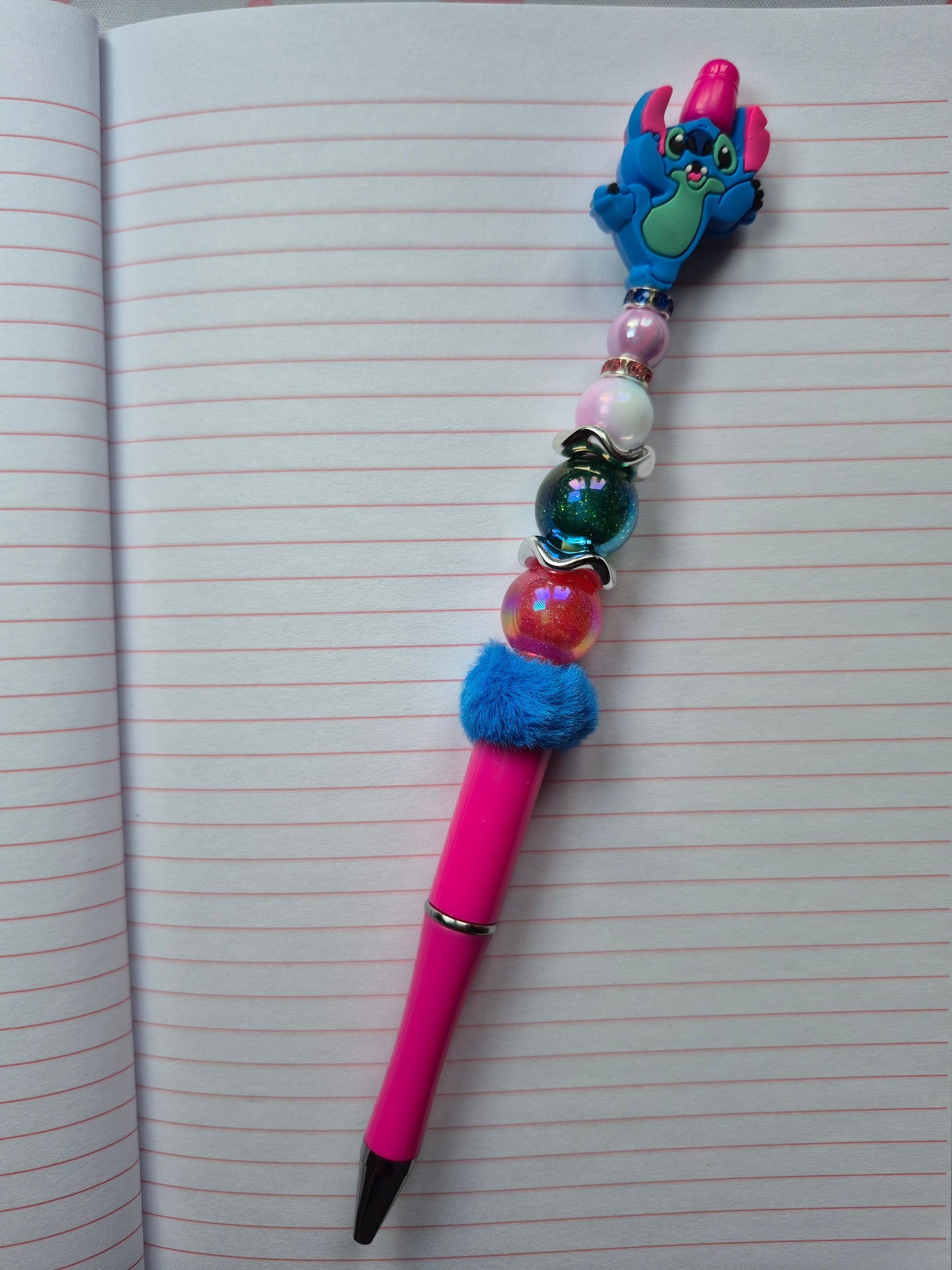 Beaded Pen with Silicone Topper