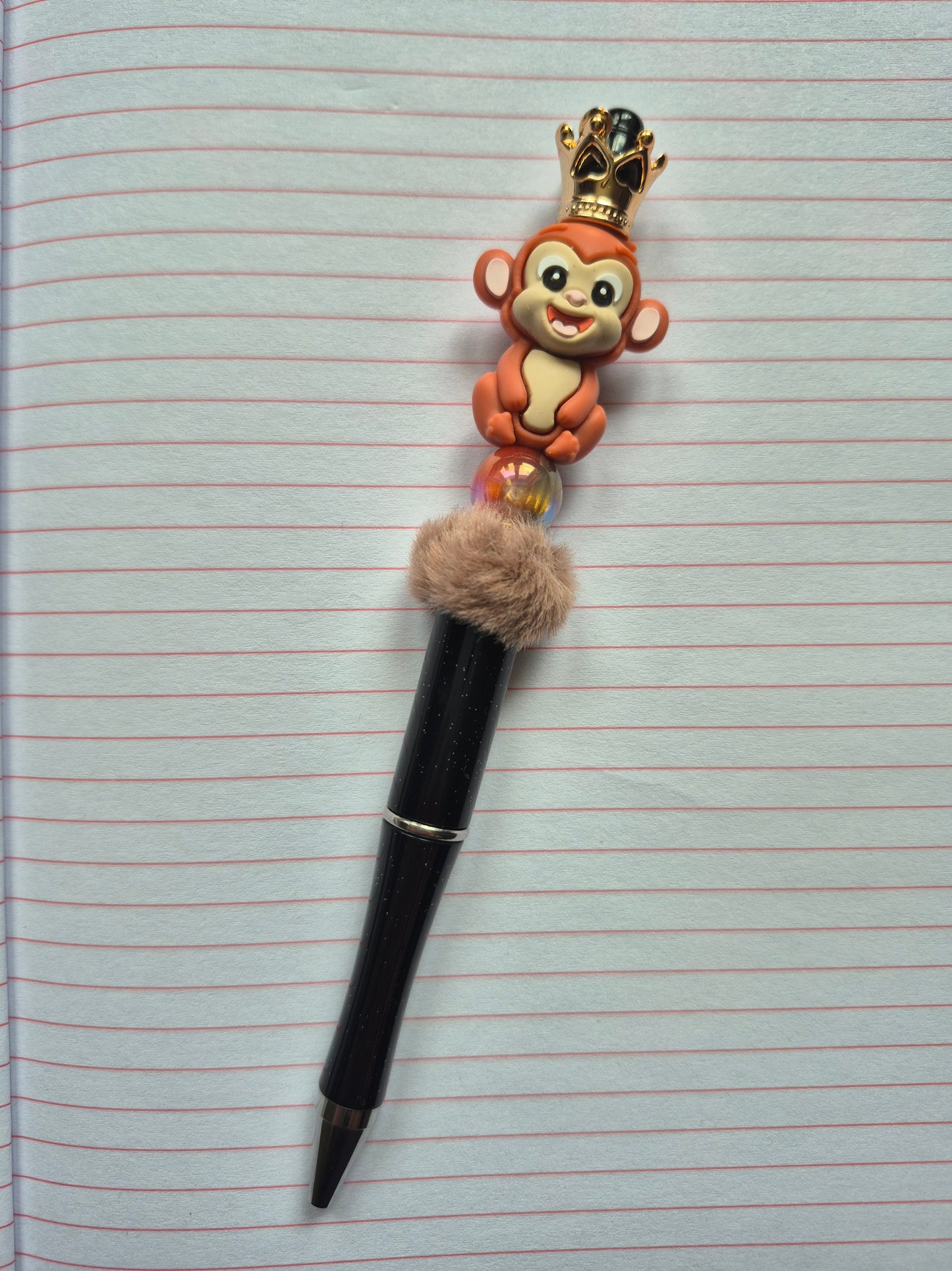 Beaded Pen with Silicone Topper